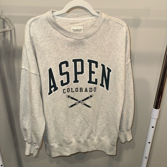 Abercrombie & Fitch Tops - Abercrombie & Fitch Grey Crewneck Sweatshirt